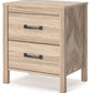 Battelle - Tan - Two Drawer Night Stand
