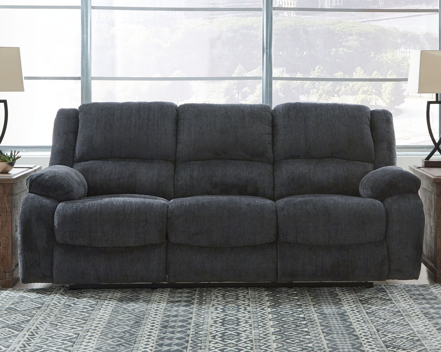 Draycoll - Reclining Sofa - Fabric - Slate