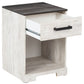Shawburn - Whitewash / Charcoal Gray - One Drawer Night Stand