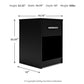 Finch - One Drawer Night Stand - 23" Height - Black
