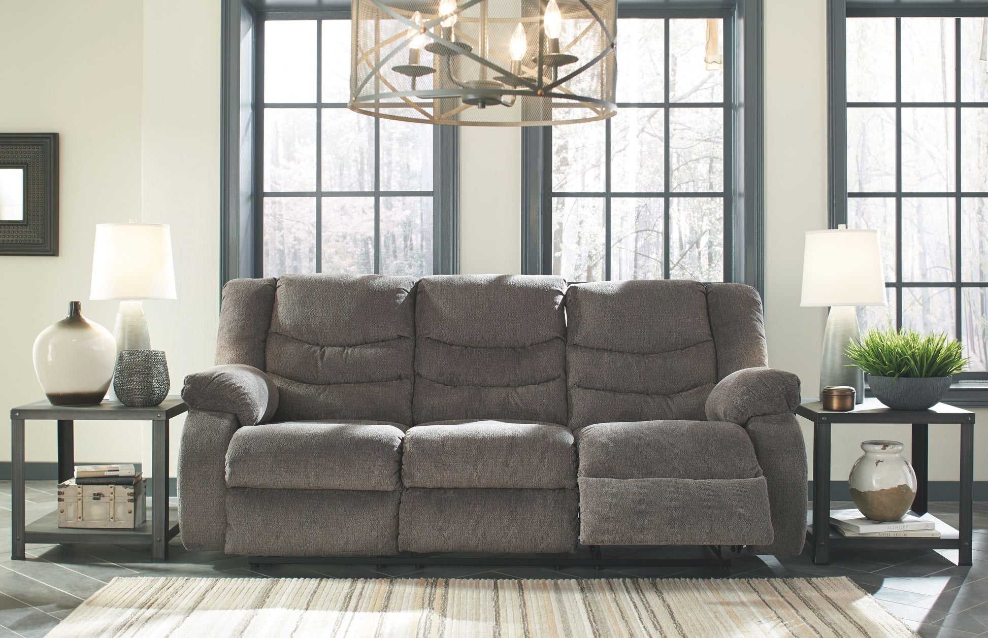 Tulen - Gray - 2 Pc. - Reclining Sofa, Reclining Loveseat