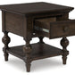 Veramond - Dark Brown - Square End Table