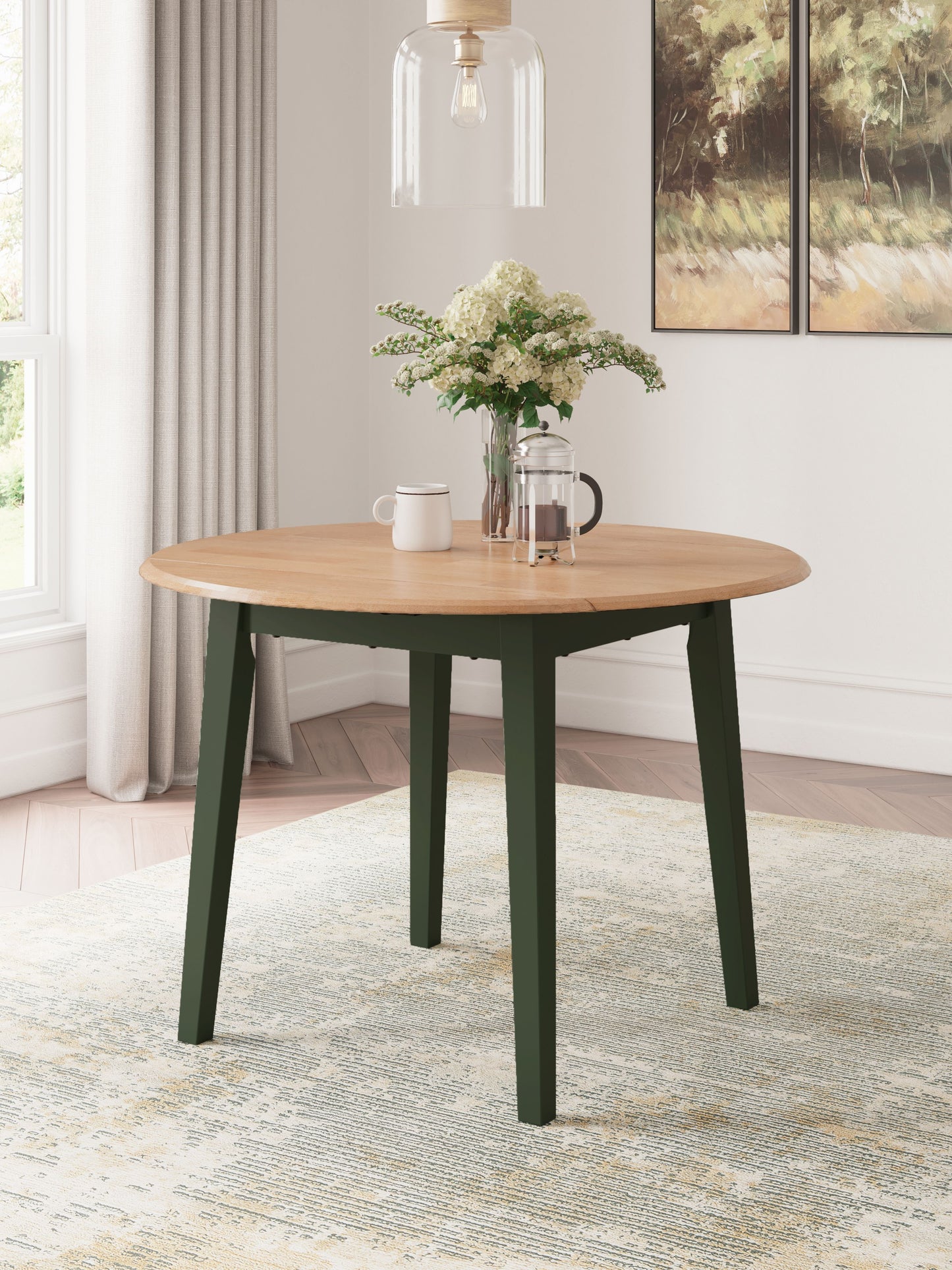 Gesthaven - Round Dining Room Drop Leaf Table