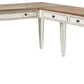Realyn - Home Office L Shaped Desk - White / Brown
