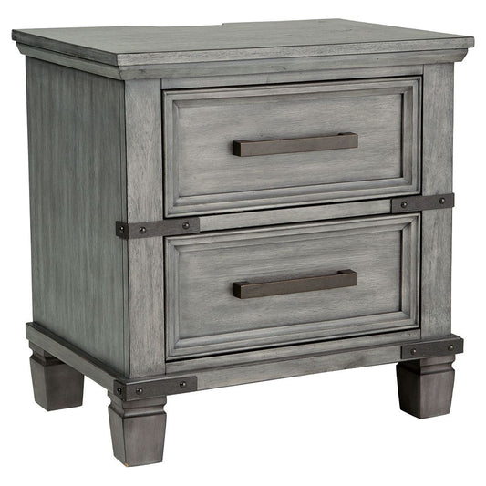 Russelyn - Gray - Two Drawer Night Stand