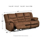 Tulen - Chocolate - Reclining Sofa - Fabric