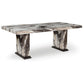 Jeshina - Dark Brown / Beige - Dining Table
