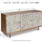Kerrings - Accent Cabinet - Brown / Black / White - Fraser Furniture & Mattresses