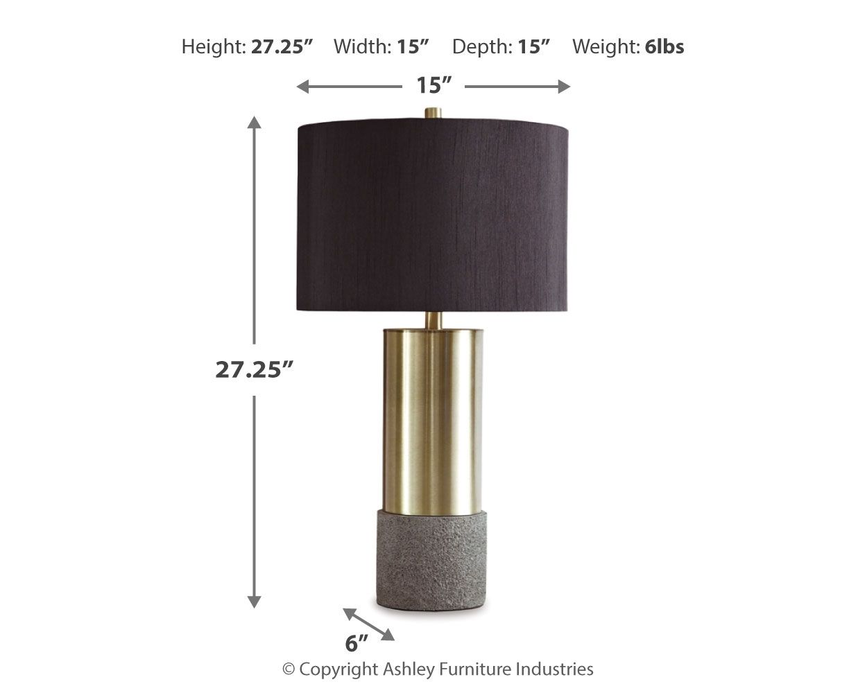 Jacek - Metal Table Lamp - Fraser Furniture & Mattresses