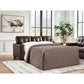 Santorine - Dark Brown - Queen Sofa Sleeper - Leather Match