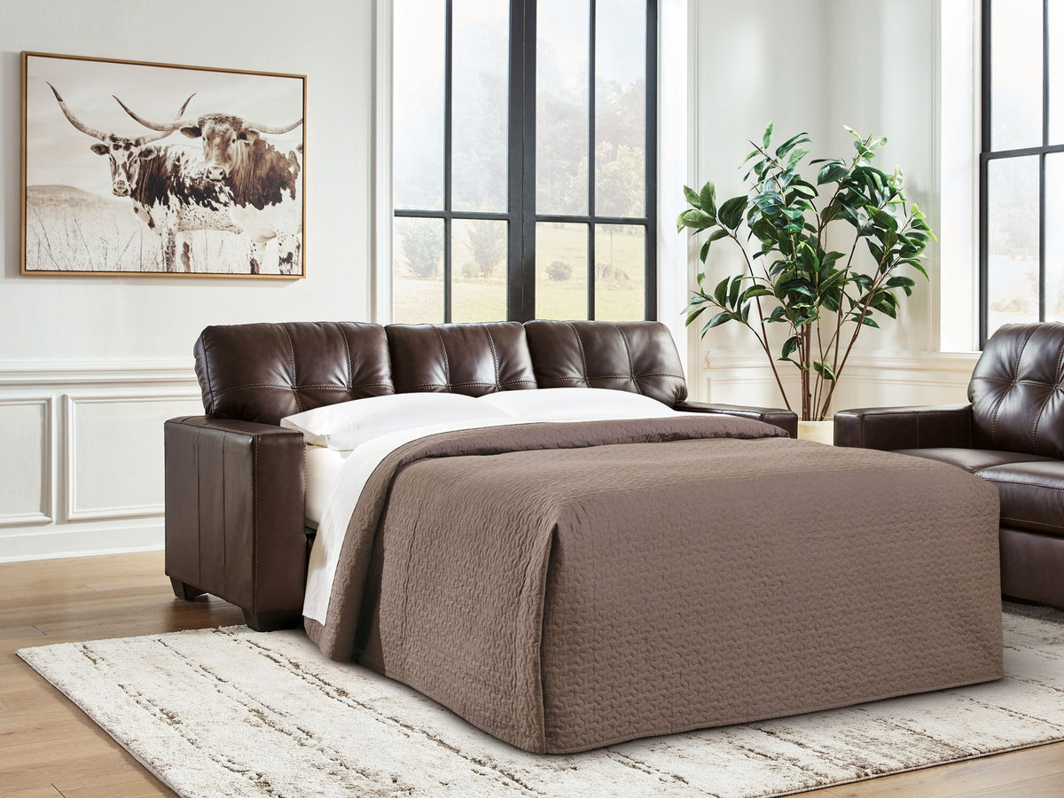 Santorine - Queen Sofa Sleeper - Dark Brown - Fraser Furniture & Mattresses