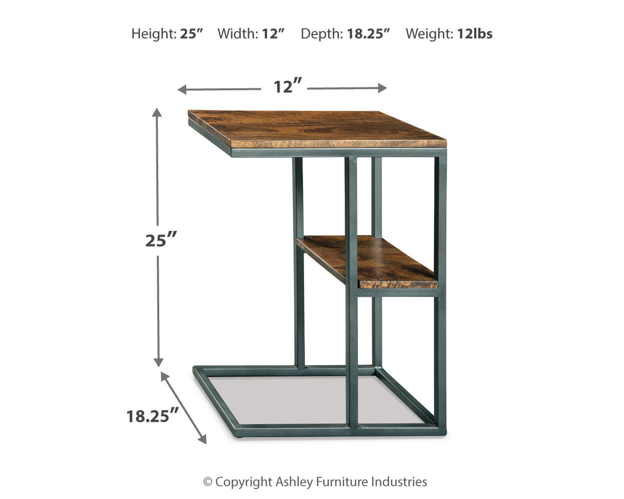 Forestmin - Accent Table - Natural / Black - Fraser Furniture & Mattresses