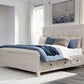 Darbonton - King Panel Storage Bed - Dove White