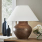Whitham - Metal Table Lamp - Antique Copper Finish - Fraser Furniture & Mattresses