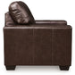 Santorine - Dark Brown - Chair - Leather Match