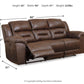 Stoneland - Chocolate - Power Reclining Sofa - Faux Leather