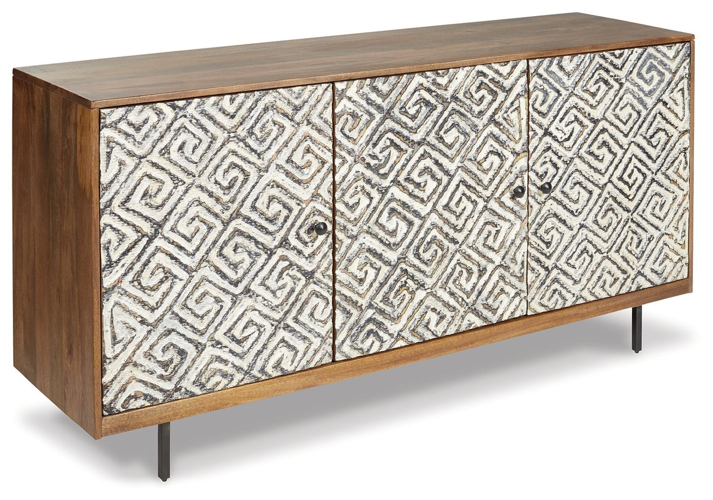 Kerrings - Accent Cabinet - Brown / Black / White - Fraser Furniture & Mattresses