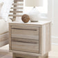 Hasbrick - Tan - Two Drawer Night Stand