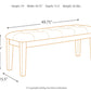 Ralene - Medium Brown - Large Uph Dining Room Bench