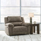 Laresview - Fossil - Zero Wall Wide Seat Recliner - Faux Leather