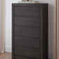 Fraluna - Charcoal - Five Drawer Chest