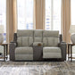 WhipLash - Power Reclining Loveseat With Console / Adj Headrest - Sisal