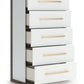 Kendanport - Five Drawer Chest - Brown / White
