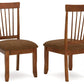 Berringer - Dining UPH Side Chair (Set of 2) - Rustic Brown - Fraser Furniture & Mattresses