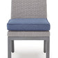 Half Moon Beach - Side Chair With Cushion (Set of 2) - Blue / Gray