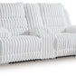 Rhines Falls - Double Reclining Power Loveseat With Console - Alloy