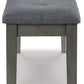 Hallanden - Large UPH Dining Room Bench - Black / Gray
