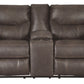 Boxberg - Teak - Dbl Rec Loveseat W/Console