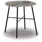 Laverford - Round End Table - Chrome / Black