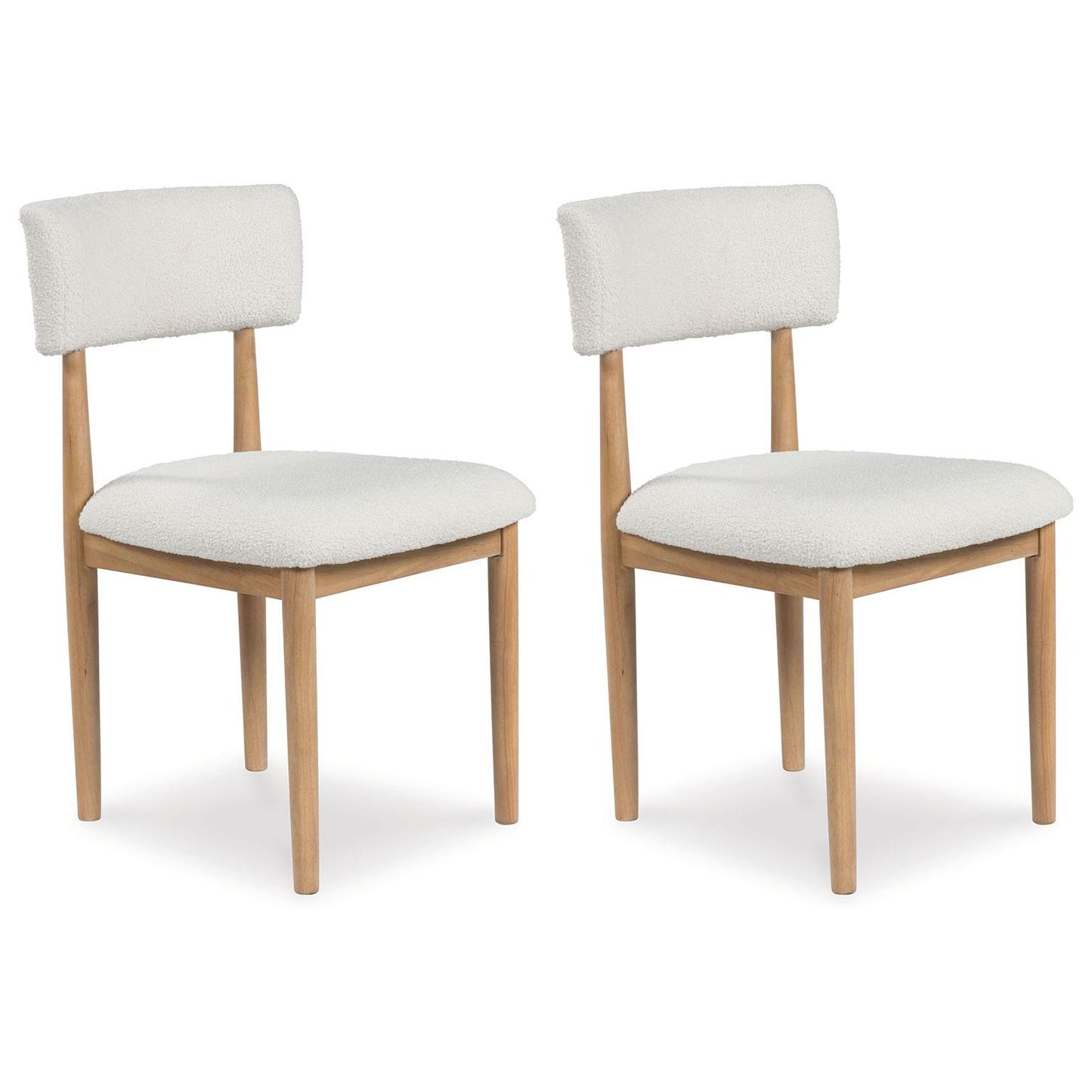 Sawdyn - White / Light Brown - Dining Upholstered Side Chair (Set of 2)
