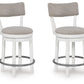 Robbinsdale - Upholstered Swivel Barstool (Set of 2) - Antique White - Fraser Furniture & Mattresses