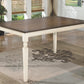 Whitesburg - Brown / Cottage White - Rectangular Dining Room Table