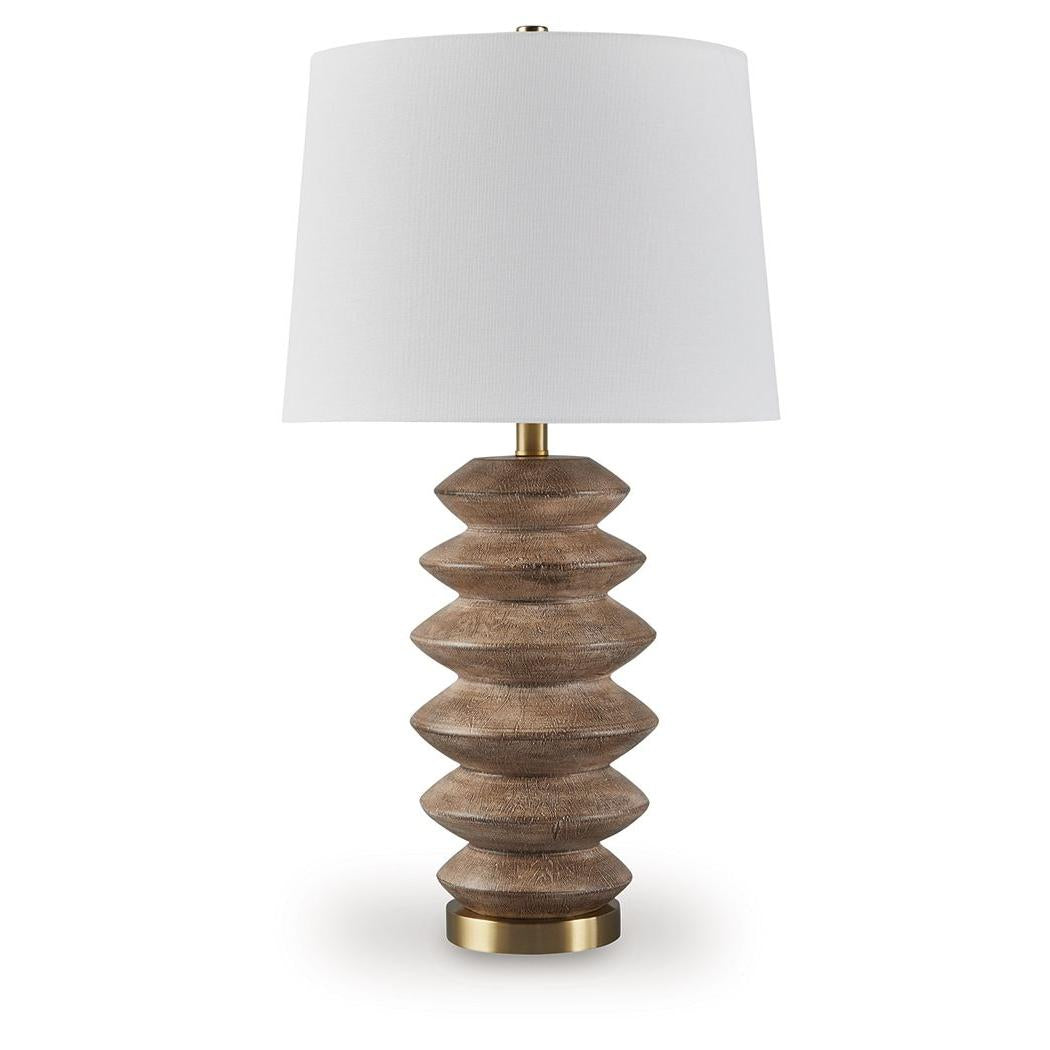 Jyllyard - Brown / Gold Finish - Poly Table Lamp