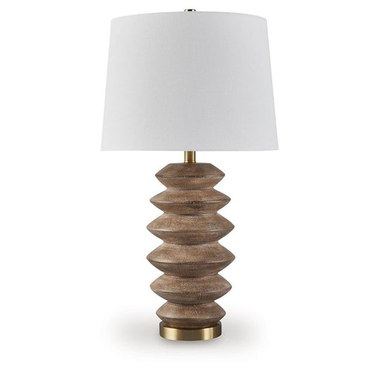 Jyllyard - Brown / Gold Finish - Poly Table Lamp
