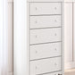 Mollviney - White - Five Drawer Chest