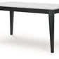 Jettaya - Black / White - Rectangular Dining Room Table