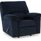 Simplejoy - Navy - Rocker Recliner - Fabric