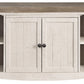 Havalance - Brown / Beige - Extra Large TV Stand - 2 Doors