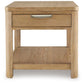 Rencott - Light Brown - Rectangular End Table