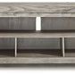 Naydell - XL TV Stand w/Fireplace Option - Gray - Fraser Furniture & Mattresses