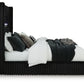 Tayleena - Upholstered Bed With Fireplace And Wireless Audio