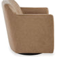 Bradney - Tumbleweed - Swivel Accent Chair - Leather Match