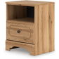 Aleaport - Warm Brown - One Drawer Night Stand