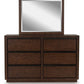 Dilenno - Dark Brown - Dresser And Mirror