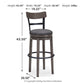 Caitbrook - Gray - Tall Uph Swivel Barstool