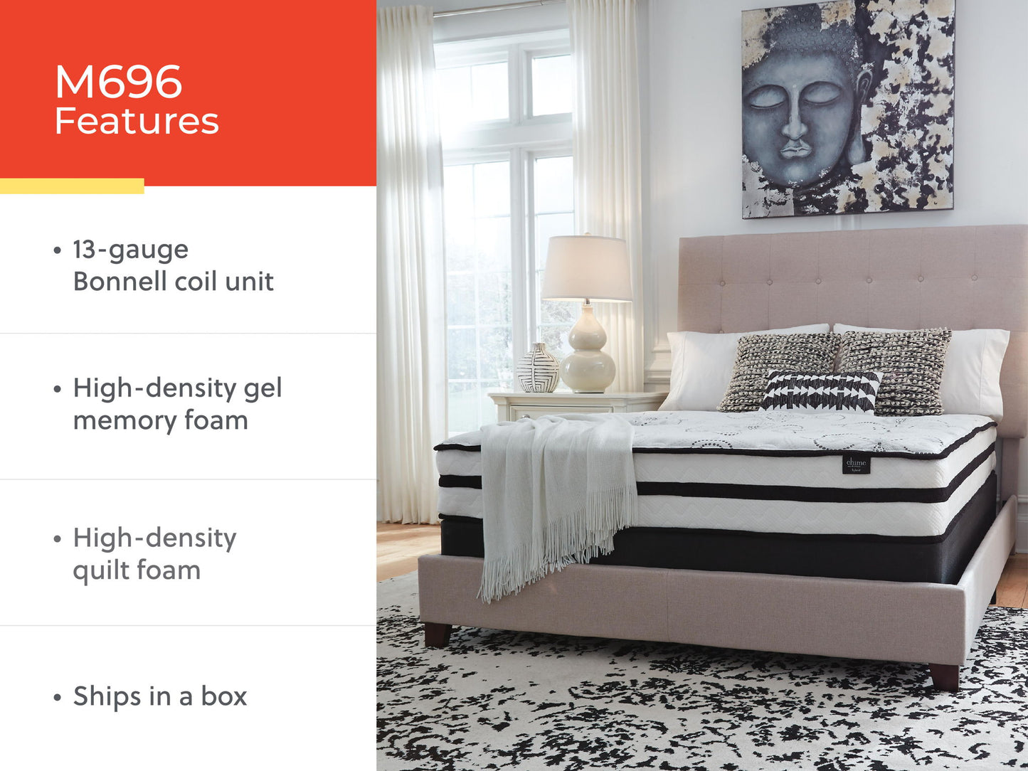 Chime 10 Inch Hybrid - Medium Hybrid Mattress - Fraser Furniture & Mattresses